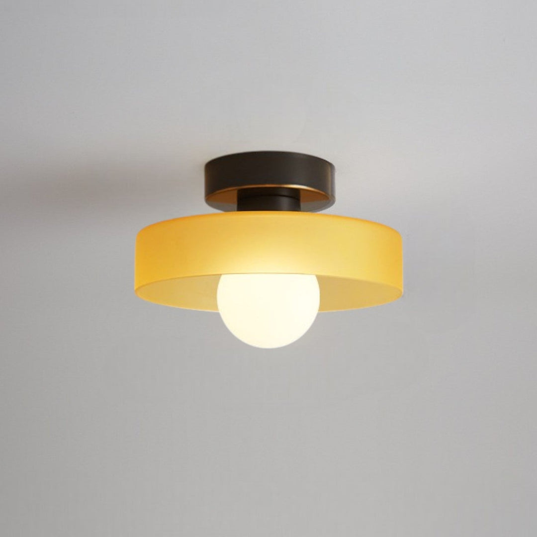 Bauhaus Round Glass Led Ceiling Light Product Image 06