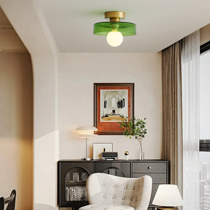 Bauhaus Round Glass Led Ceiling Light Product Image 14