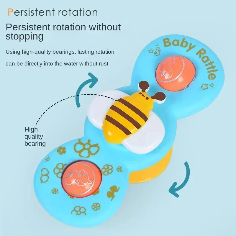 Blue bee suction spinner with arrows showing its turning motion