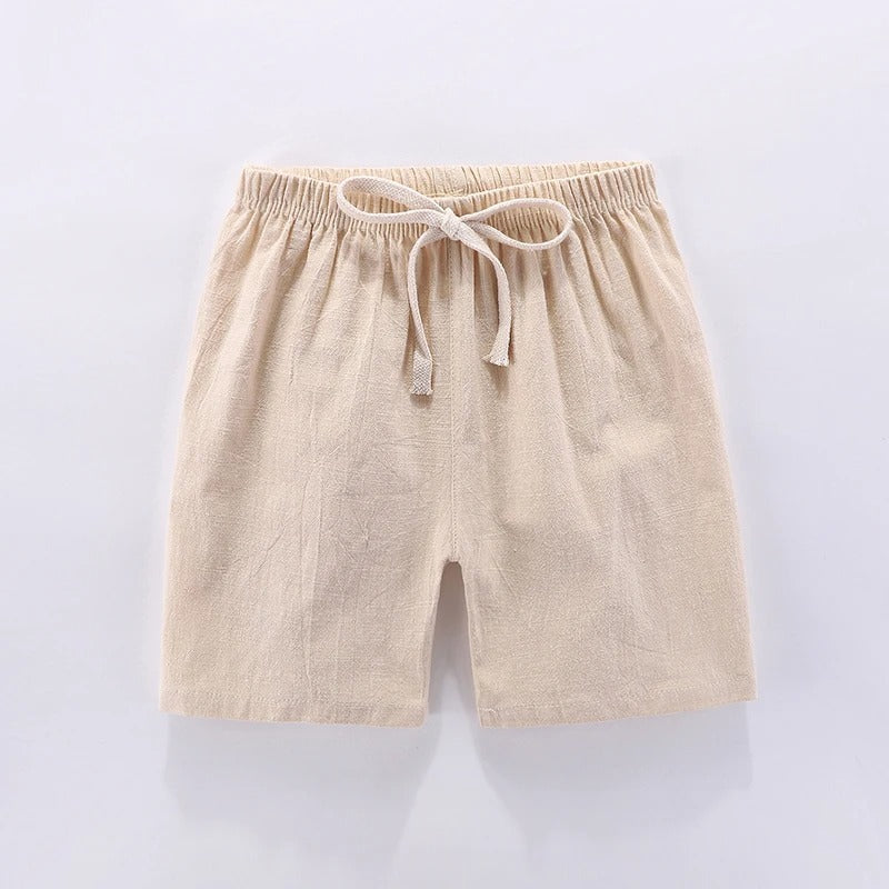 Beige cotton-linen kids&