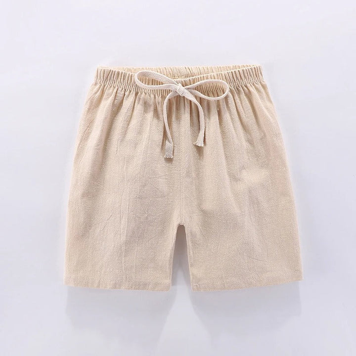 Beige cotton-linen kids&