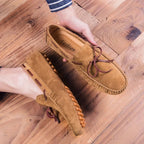 "Belfort" Suede Slip - On Loafers (Black 6) - | Zavonix