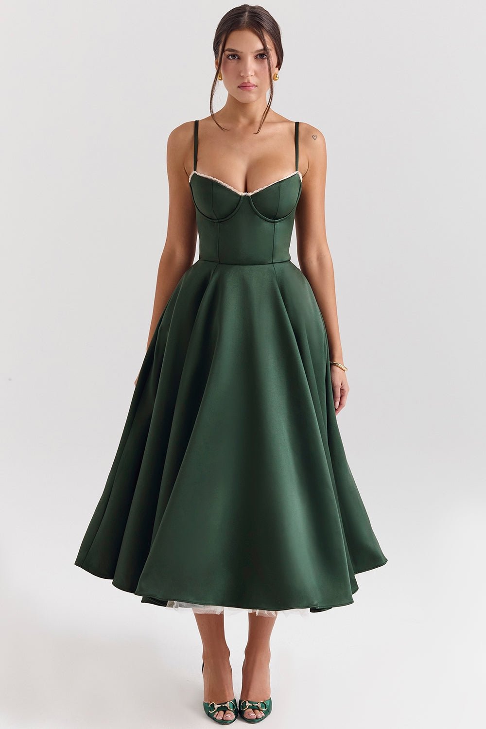 Belinda Dress (Green XS) - | Zavonix