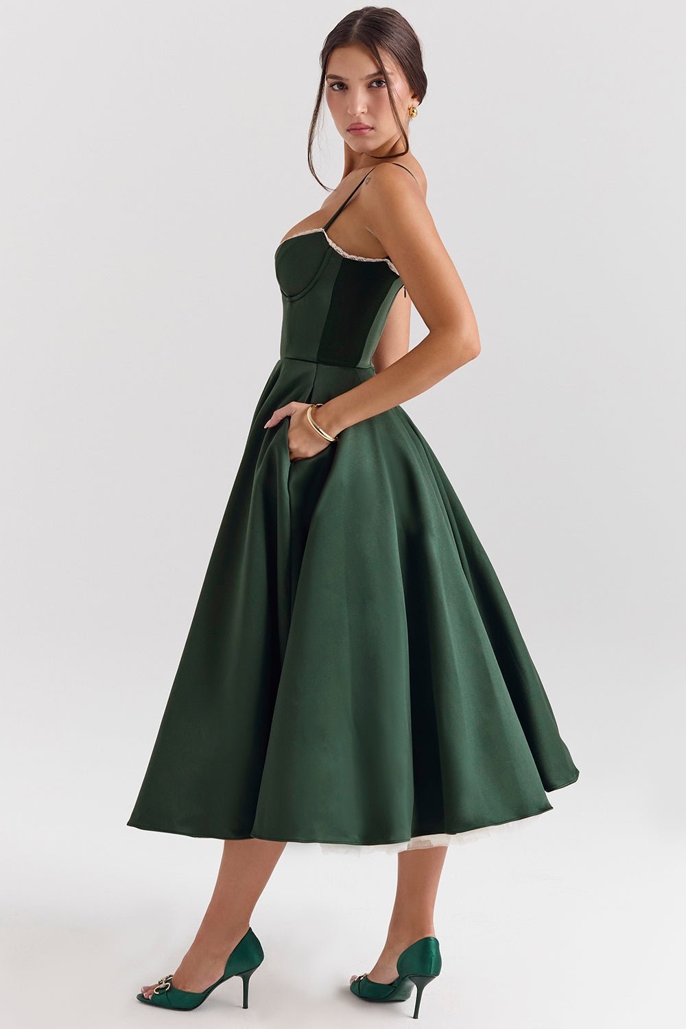 Belinda Dress (Green XS) - | Zavonix