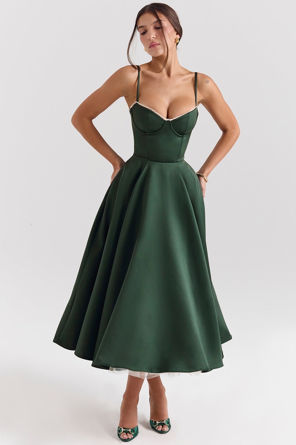 Belinda Dress (Green XS) - | Zavonix