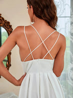 Bella Women's Midi Dress | Adjustable Straps, Elegant Tulle