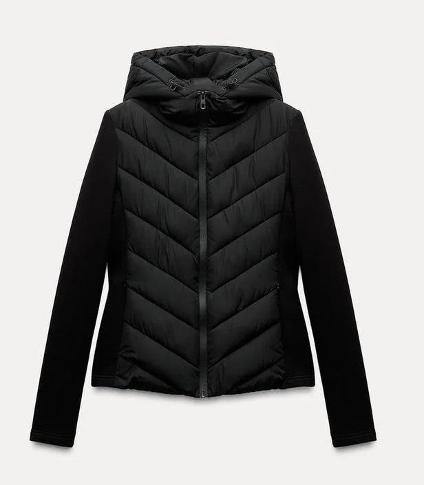 Bella Women's Puffer Jacket | Quilted Padded Design, Adjustable Hood 0