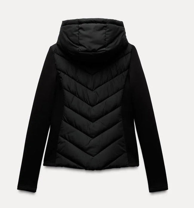 Bella Women's Puffer Jacket | Quilted Padded Design, Adjustable Hood 4