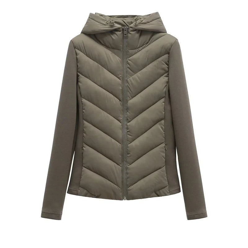 Bella Women's Puffer Jacket | Quilted Padded Design, Adjustable Hood 1