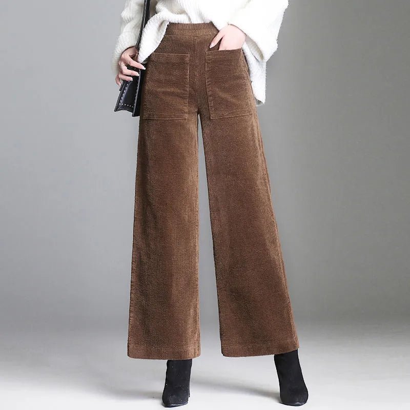 Bellagio Velveteen Trousers (Khaki XS) - | Zavonix