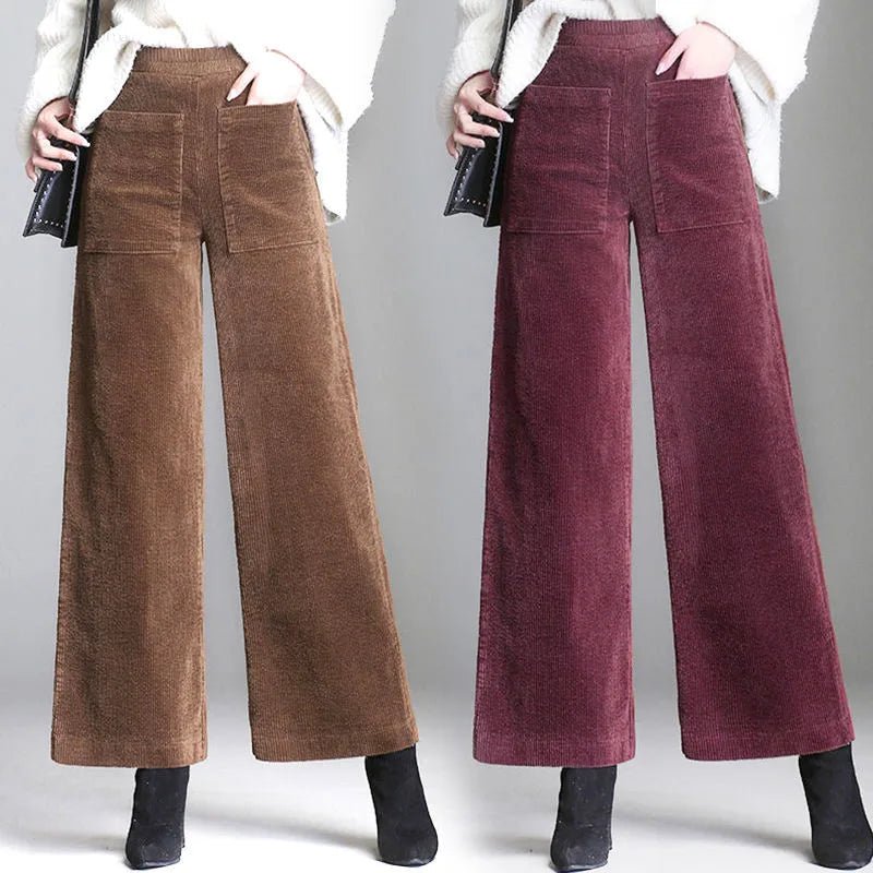 Bellagio Velveteen Trousers (Khaki XS) - | Zavonix