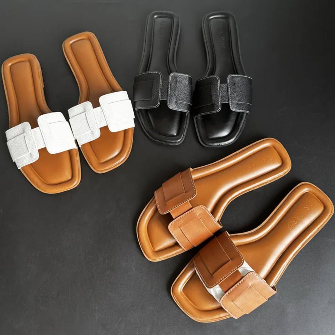 "Bellato Adriatico" Leather Sandals (Black 7) - Women sandals | Zavonix