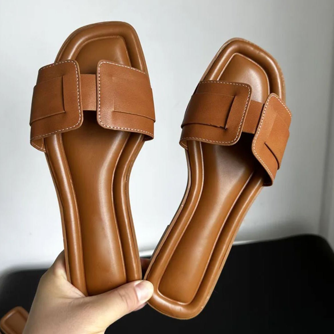 "Bellato Adriatico" Leather Sandals (Black 7) - Women sandals | Zavonix
