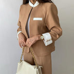 "Belle" Two Piece Ensemble (Gray S) - Women suit set | Zavonix
