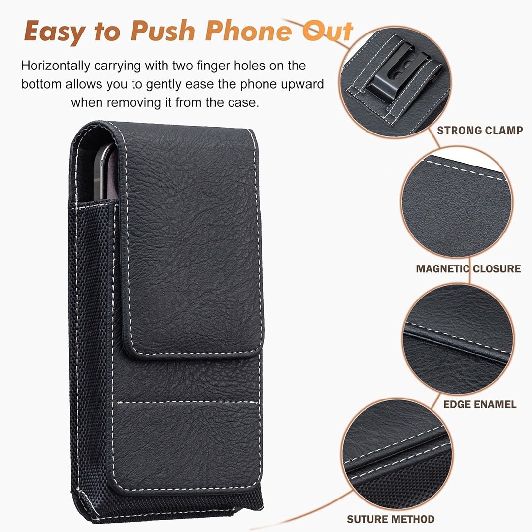 Belt Phone Pouch Magnetic Card Pocket Product Image 07