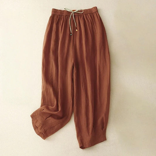Alara Linen Pants — Lightweight Breathable Casual Trousers with Relaxed Fit