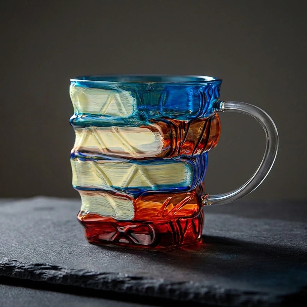 Biblio Book Mug | Borosilicate Glass, Artistic Design