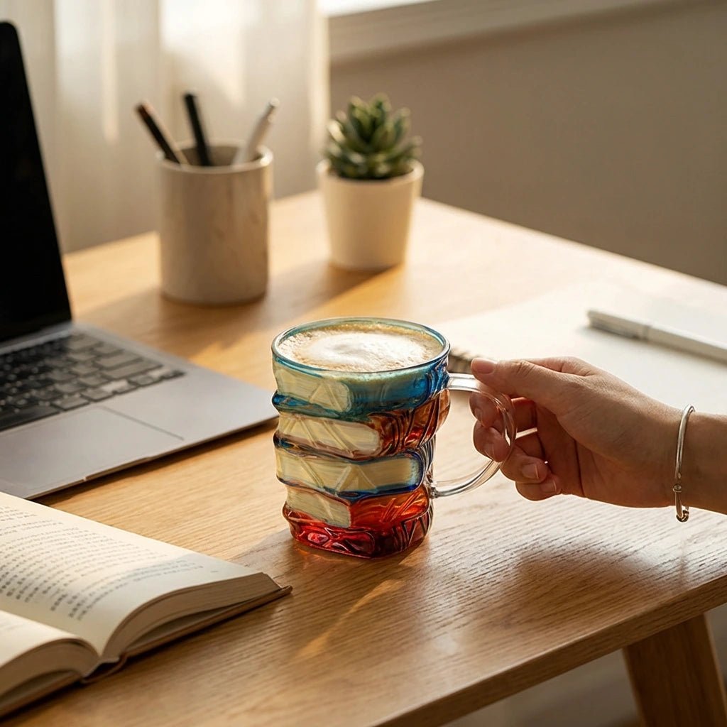 Biblio Book Mug | Borosilicate Glass, Artistic Design