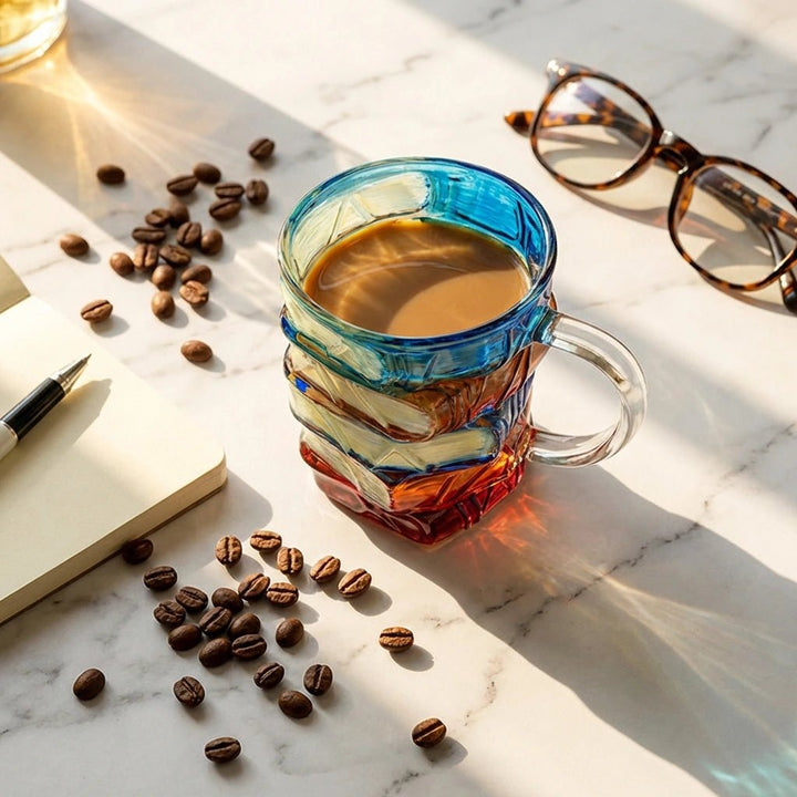 Biblio Book Mug | Borosilicate Glass, Artistic Design