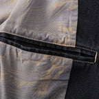 Bilia Men's Denim Jacket | Classic Dark - Wash Design with Vintage Wooden Buttons (Black XS) - Jackets | Zavonix