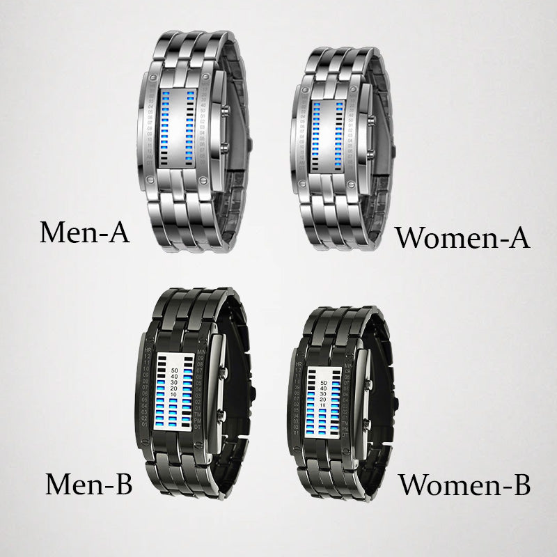 Binary Led Alloy Wristwatch Product Image 01