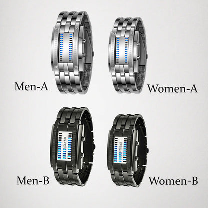Binary Led Alloy Wristwatch Product Image 01