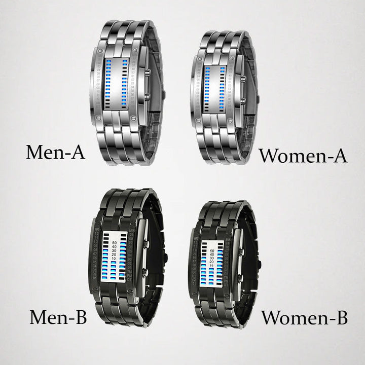 Binary Led Alloy Wristwatch Product Image 01