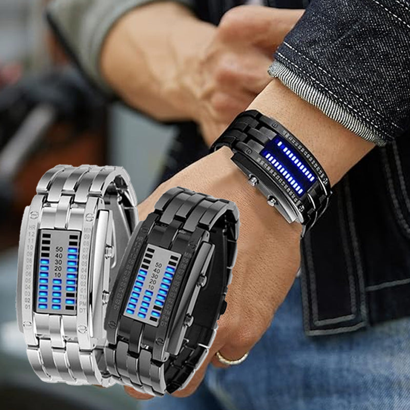 Binary Led Alloy Wristwatch Product Image 02