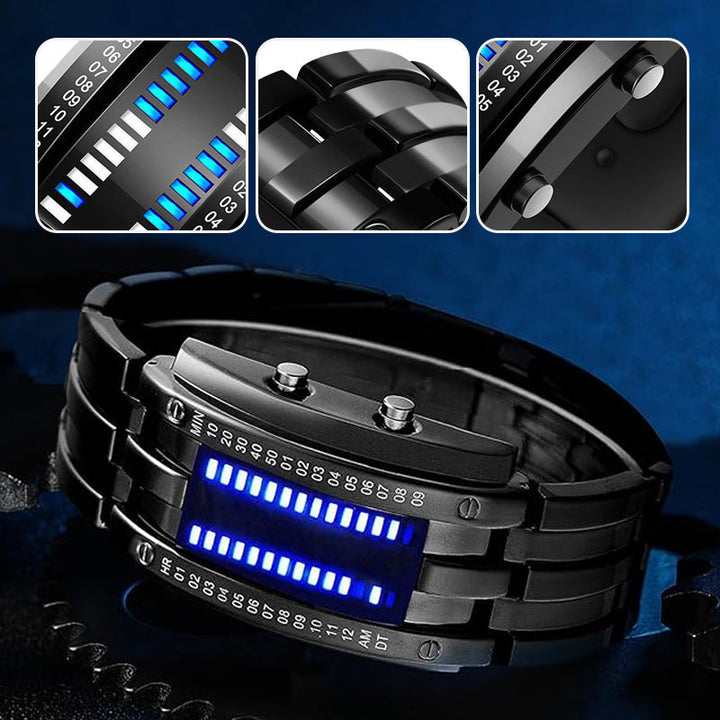 Binary Led Alloy Wristwatch Product Image 05