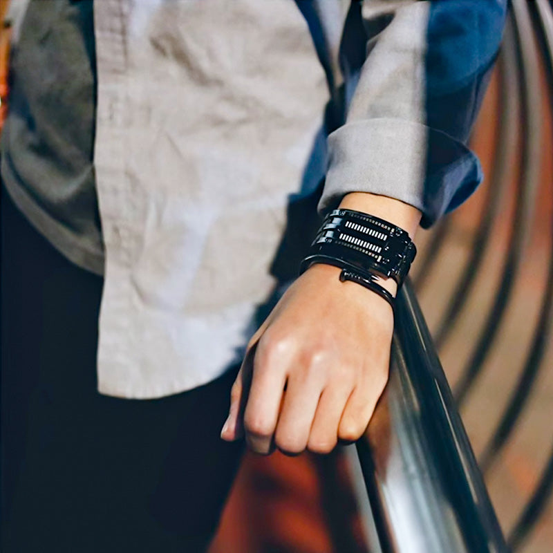 Binary Led Alloy Wristwatch Product Image 08