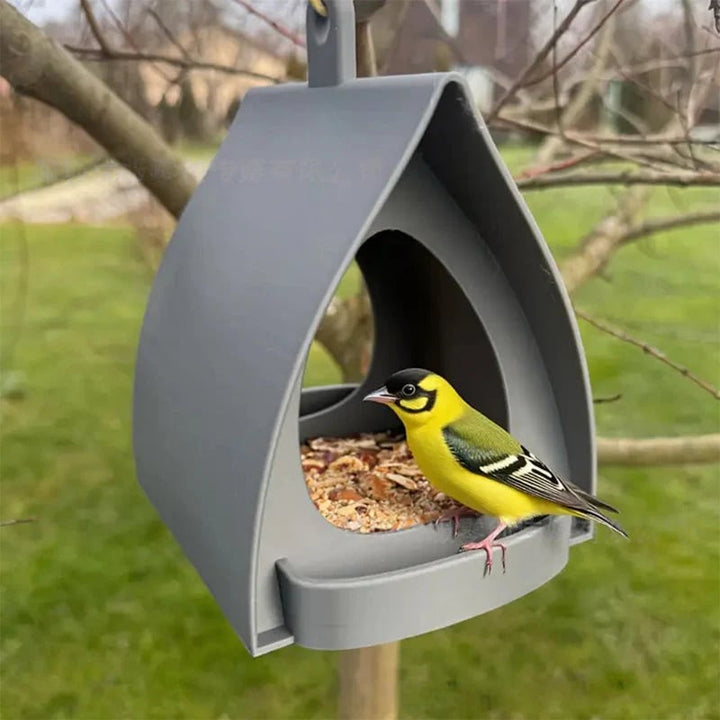 Bird Feeder with Weather-Protective Roof and Durable Plastic Construction | Outdoor Birdwatching Use 3
