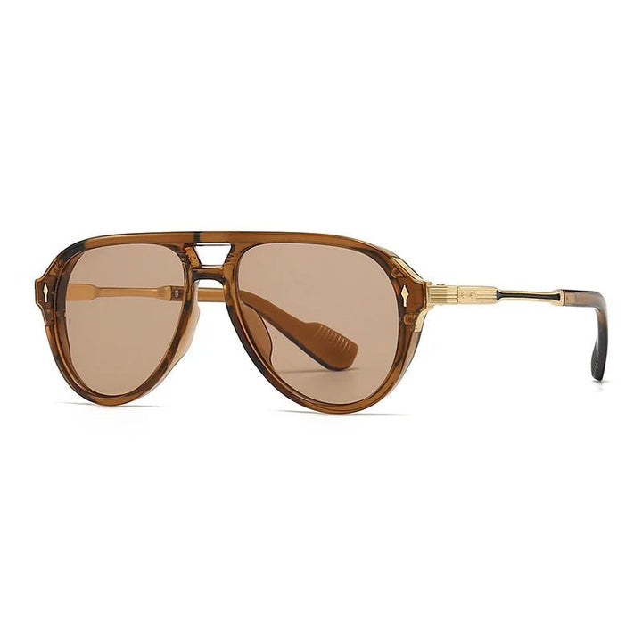 Black Iron Sunglasses (Brown ) - | Zavonix