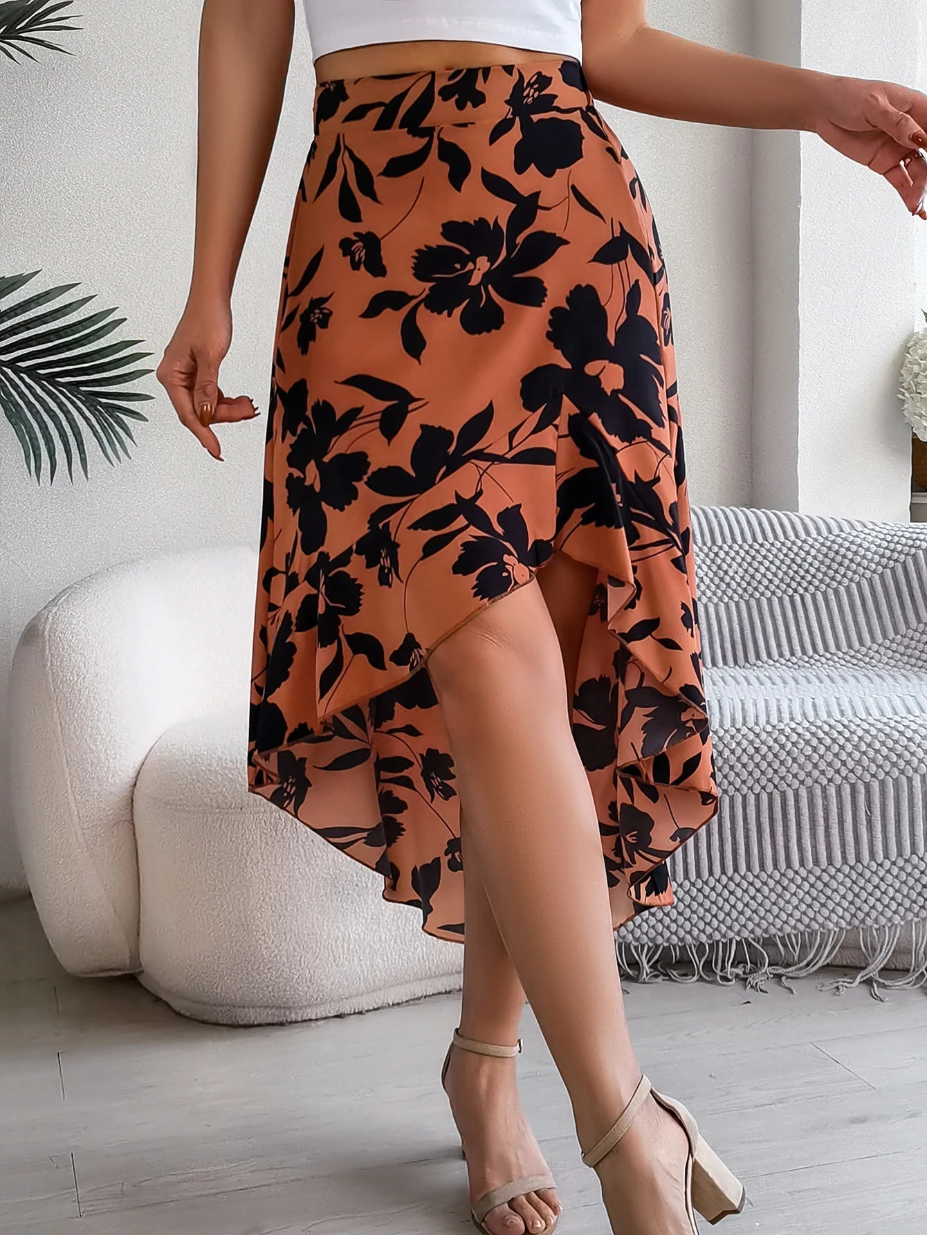 Bloomville Botanica Skirt (Claret S) - | Zavonix