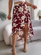 Bloomville Botanica Skirt (Claret S) - | Zavonix