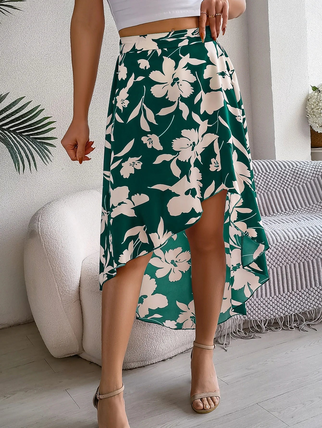 Bloomville Botanica Skirt (Green S) - | Zavonix