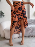 Bloomville Botanica Skirt (Orange S) - | Zavonix
