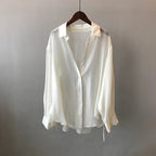 BlouseJNEDU™ — Feel Unstoppable Confidence Wrapped in Silky Softness (White XS) - | Zavonix