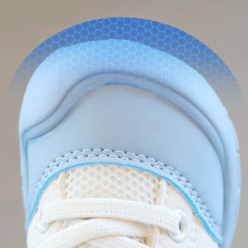Close-up of the blue baby shoe&