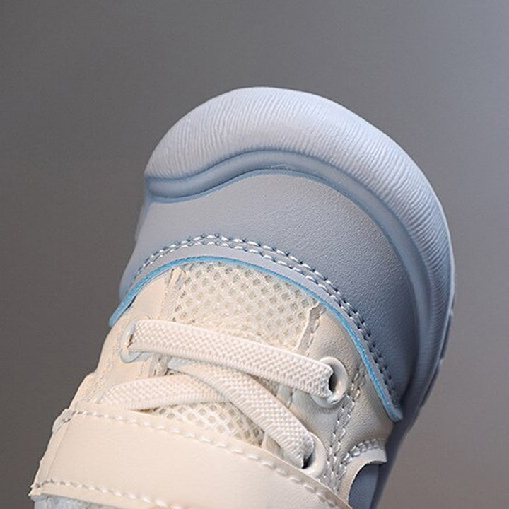 Close-up of the blue baby shoe&