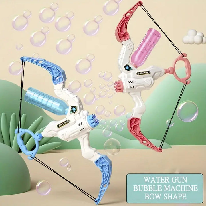 Blue-and-white and pink-and-white bubble bow toys displayed together