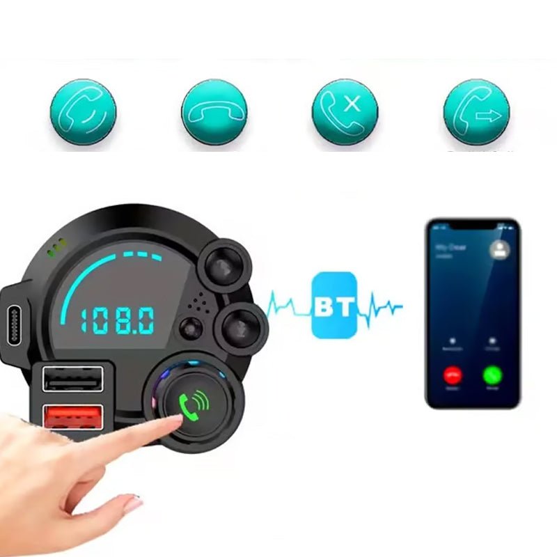 Bluetooth 5 Fm Car Transmitter Dual Usb Charging Product Image 06