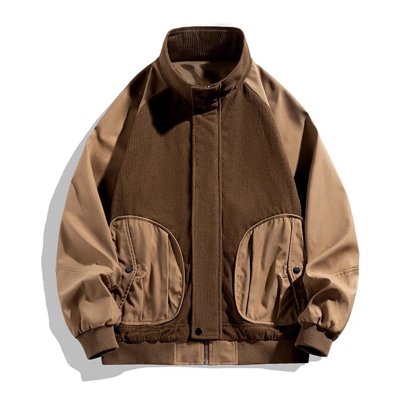 "Bomber Icon" Bomber Jacket (Brown XS) - | Zavonix