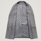 Botora — Organic Wool Trench Coat with Tailored Fit and Cozy Lining (Gray S) - | Zavonix