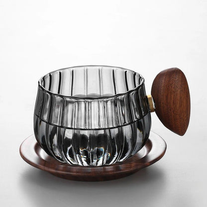 Borosilicate Glass Mug with Wooden Handle – Heat Resistant, Stylish Coffee and Tea Mug 8