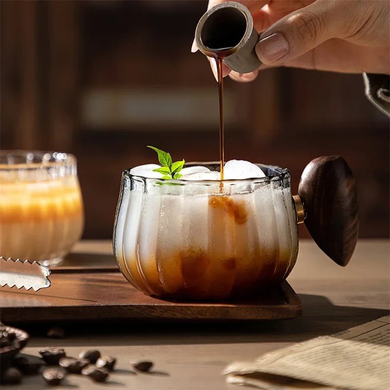 Borosilicate Glass Mug with Wooden Handle – Heat Resistant, Stylish Coffee and Tea Mug 3