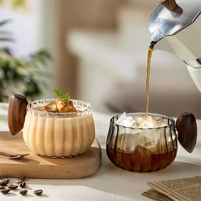 Borosilicate Glass Mug with Wooden Handle – Heat Resistant, Stylish Coffee and Tea Mug 4
