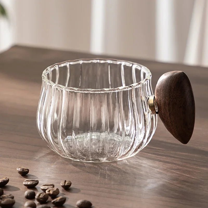 Borosilicate Glass Mug with Wooden Handle – Heat Resistant, Stylish Coffee and Tea Mug 2