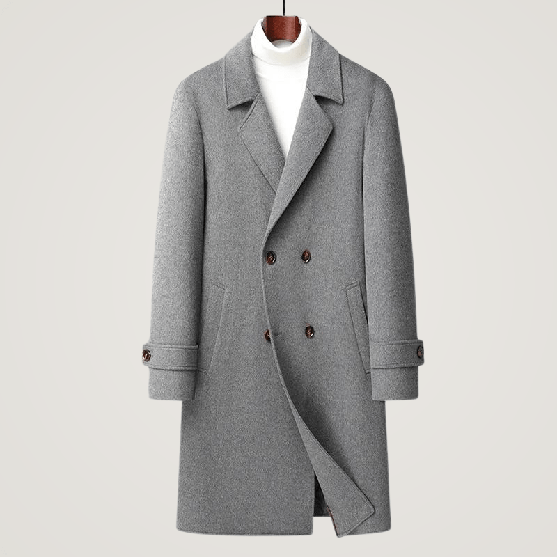 Botora — Organic Wool Trench Coat with Tailored Fit and Cozy Lining (Brown S) - | Zavonix