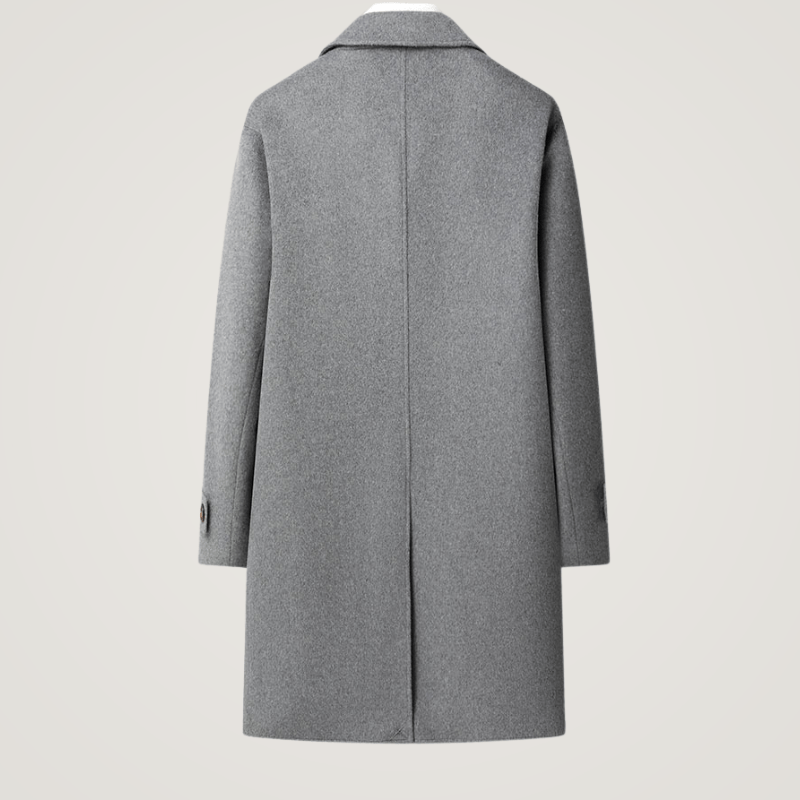 Botora — Organic Wool Trench Coat with Tailored Fit and Cozy Lining (Gray S) - | Zavonix