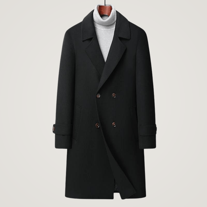 Botora — Organic Wool Trench Coat with Tailored Fit and Cozy Lining (Brown S) - | Zavonix